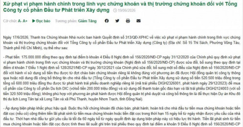 Xử phạt DIG, NLG, Hưng Thịnh Land liên quan hoạt động phát hành trái phiếu