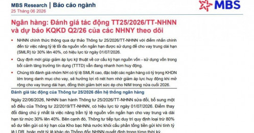 6 ngân hàng được MBS Research nhắc tên ngay sau quy định mới của NHNN