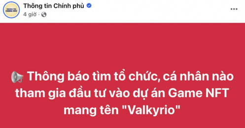 Khẩn: Ai từng rót tiền vào Game NFT Valkyrio, hãy liên hệ ngay với cơ quan điều tra