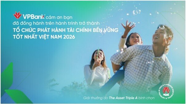 Huy động 2,36 tỷ USD, VPBank được vinh danh Tổ chức phát hành tài chính bền vững tốt nhất Việt Nam