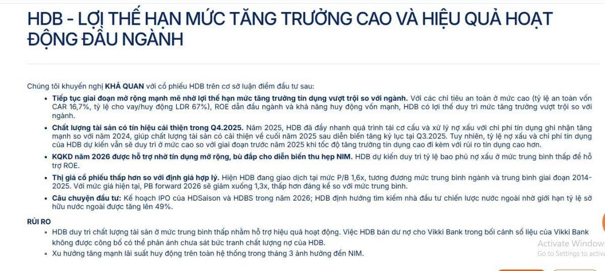 Một mã ngân hàng được chuyên gia 'chấm điểm cao', dư địa tăng 19%