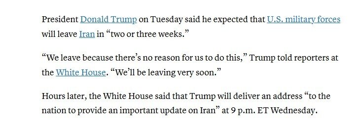 Nóng: Ông Trump tuyên bố sẽ chấm dứt cuộc chiến ở Iran trong 2-3 tuần nữa