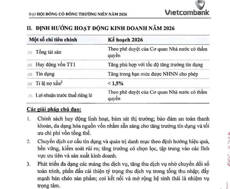 Vietcombank (VCB) sẽ phát hành 1 tỷ cổ phiếu cho cổ đông hiện hữu để tăng vốn