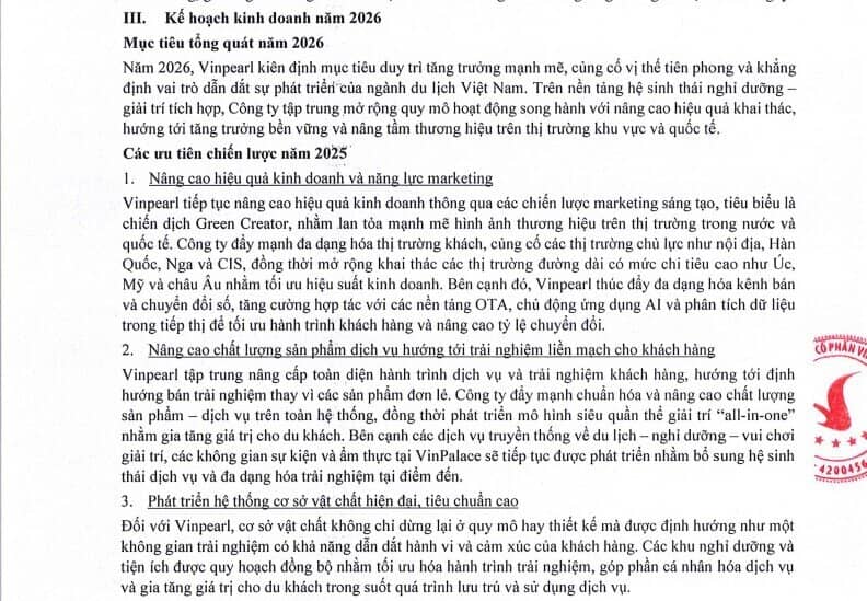 Vinpearl (VPL) đặt mục tiêu doanh thu cao nhất lịch sử