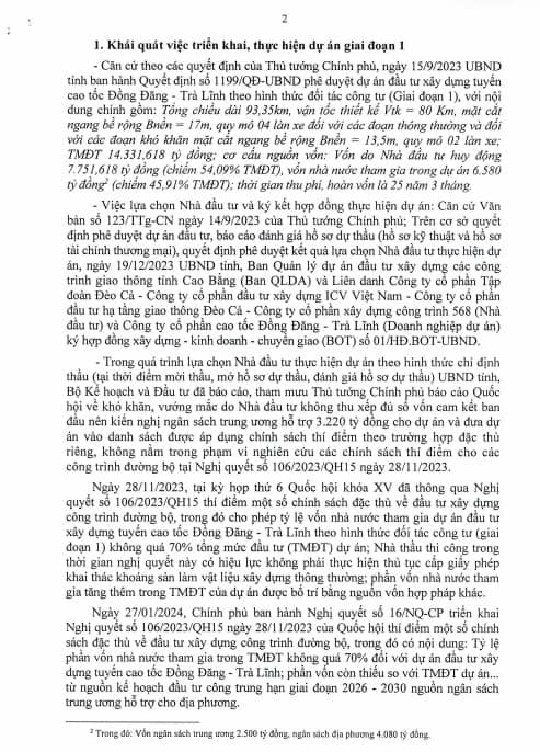 Thanh tra Chính phủ điểm tên loạt sai sót, kiến nghị xử lý Dự án cao tốc Đồng Đăng – Trà Lĩnh