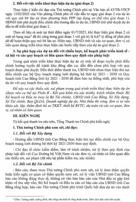 Thanh tra Chính phủ điểm tên loạt sai sót, kiến nghị xử lý Dự án cao tốc Đồng Đăng – Trà Lĩnh