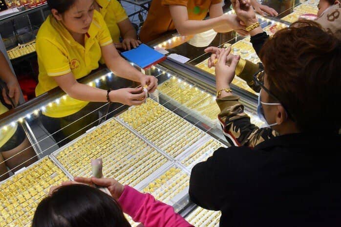 Sáng 8-4, giá vàng miếng SJC, vàng nhẫn tăng 4,5 triệu đồng/lượng