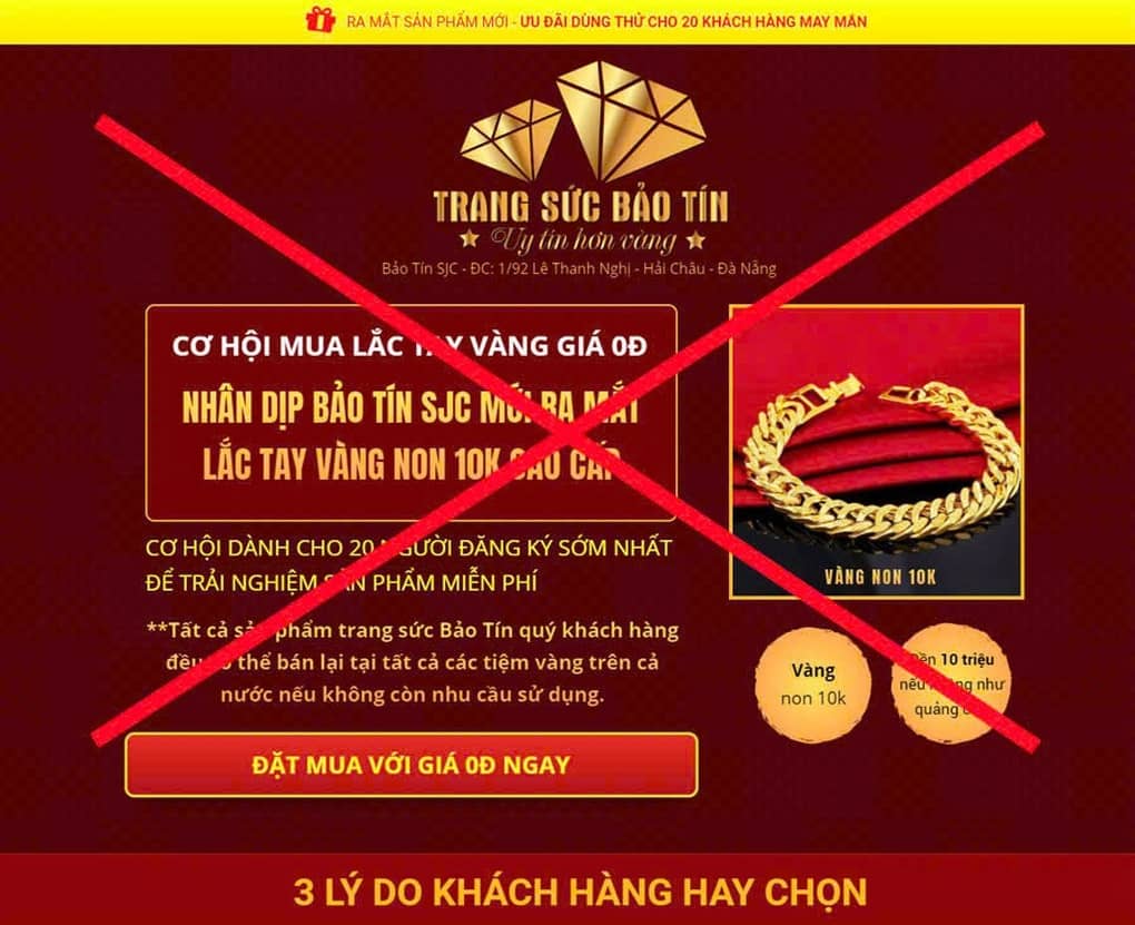Cảnh giác bẫy lừa đảo vàng miếng SJC giá rẻ