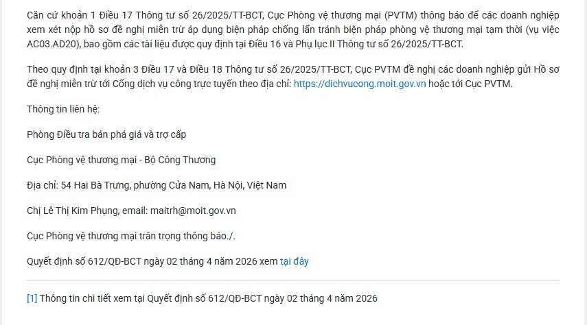 Sau khi chặn thép Trung Quốc, Bộ Công Thương tiếp tục ra thông báo đáng chú ý