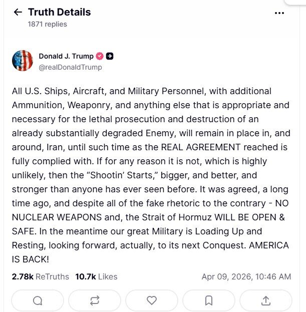 Ông Trump tuyên bố giữ nguyên toàn bộ quân Mỹ quanh Iran vì lý do đặc biệt