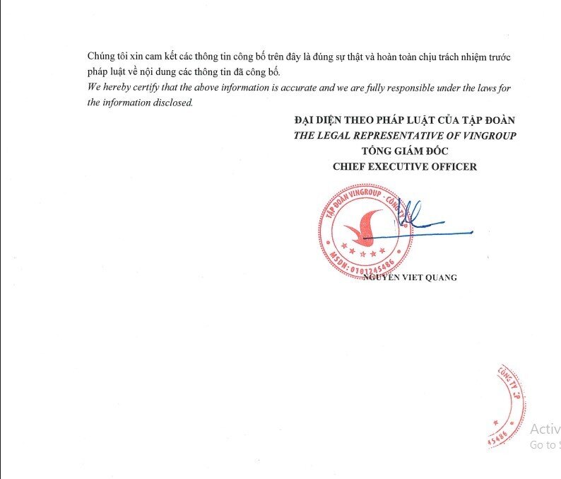 Vingroup sắp phát hành 350 triệu USD trái phiếu 'ba không', có quyền chọn nhận cổ phiếu VPL