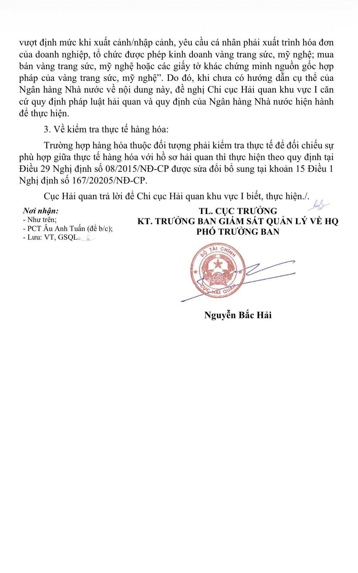 Mang hơn 300g vàng nhập cảnh: Coi chừng “mất trắng” nếu thiếu tờ khai