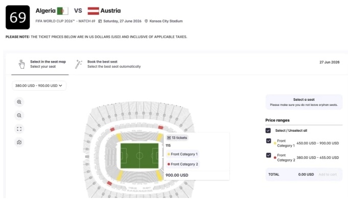 FIFA bổ sung hạng vé World Cup đắt, giá cao nhất hơn 4.100 USD