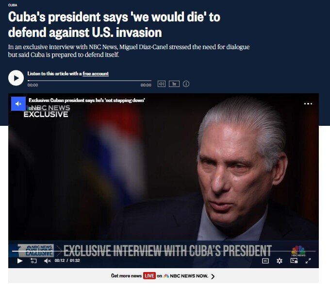 Chủ tịch Cuba cảnh báo Mỹ