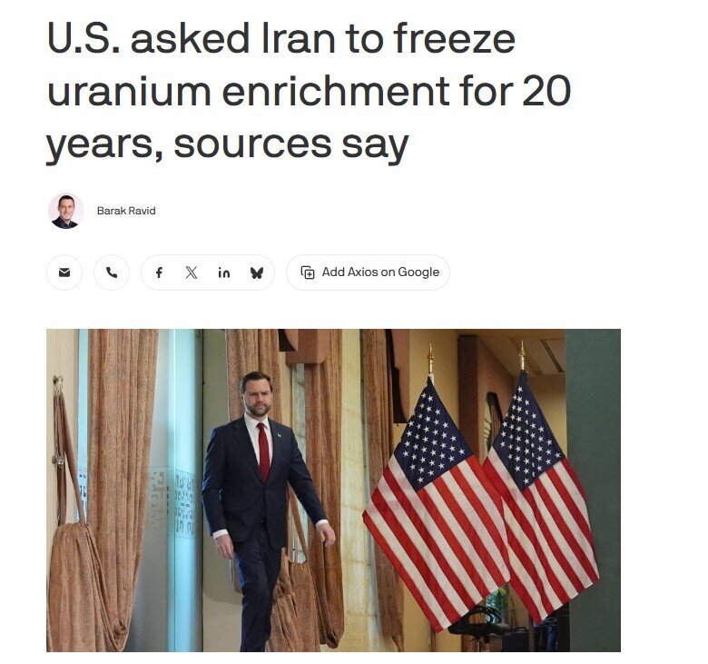 Axios: Iran đề xuất ngừng chương trình uranium 5 năm, Mỹ từ chối