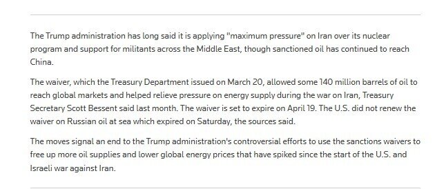 Mỹ tuyên bố sẽ không gia hạn miễn trừ đối với dầu Iran