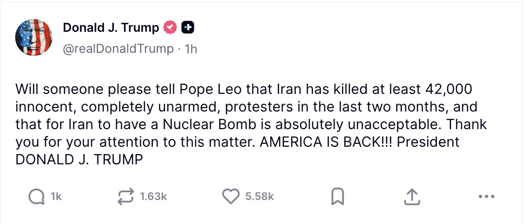 Ông Donald Trump: Iran sở hữu bom hạt nhân là “không thể chấp nhận được”