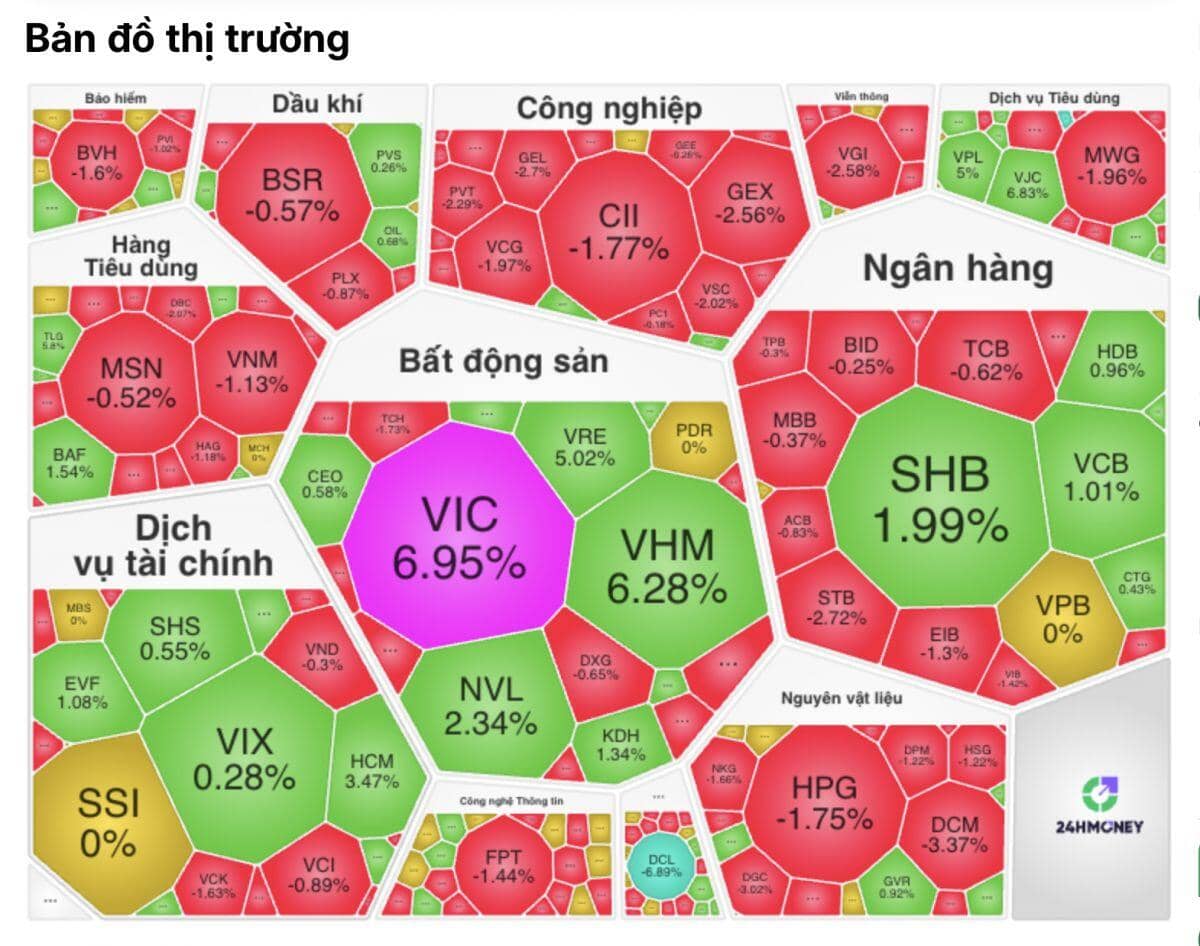 VIC bùng nổ, VN-Index ‘bay cao’: Khi cổ phiếu trụ định đoạt cuộc chơi