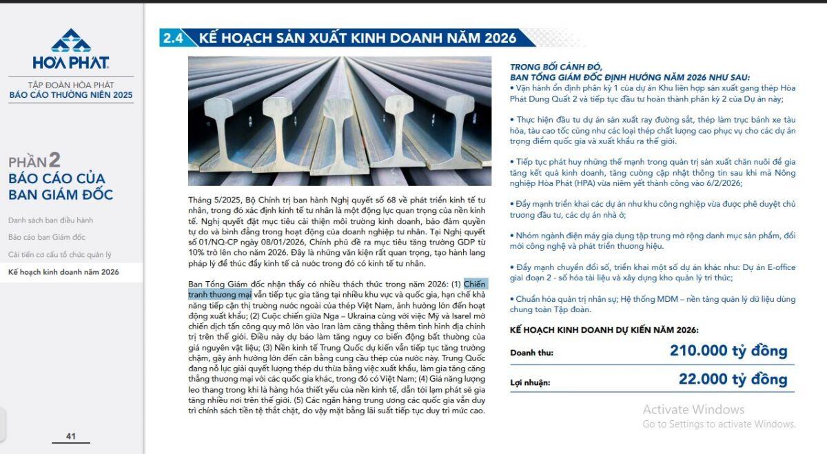 Lãnh đạo Hòa Phát nêu 5 'cơn gió ngược' với doanh nghiệp trong năm 2026