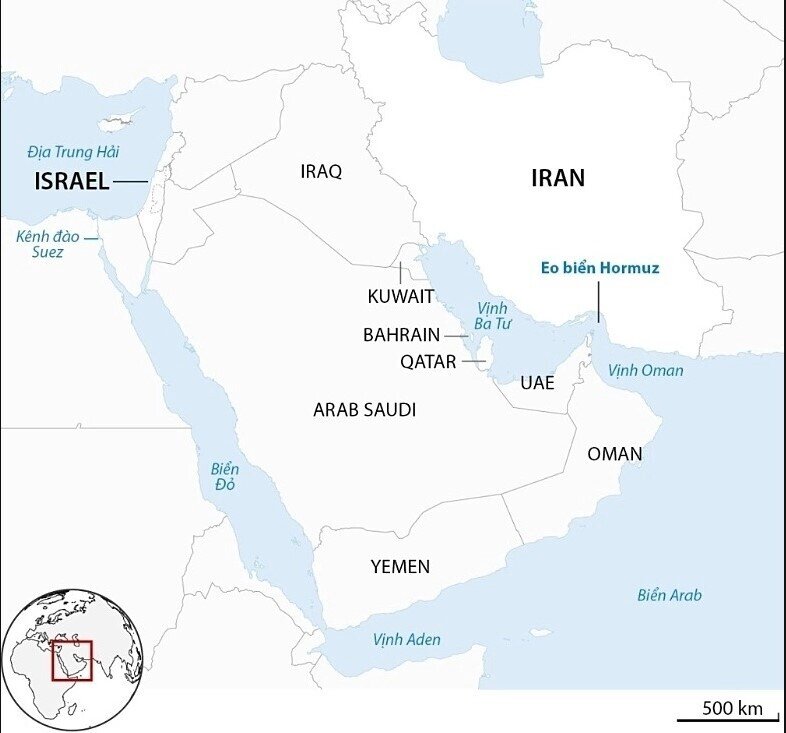 Iran dọa đánh chìm tàu Mỹ trên eo biển Hormuz