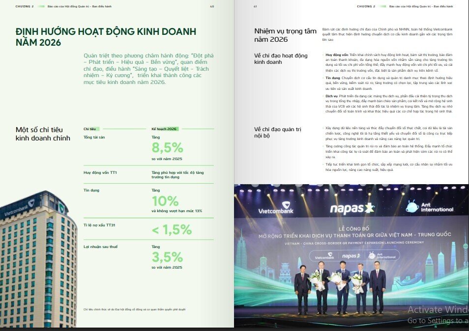 Cổ đông Vietcombank tăng gần 140% trong năm 2025