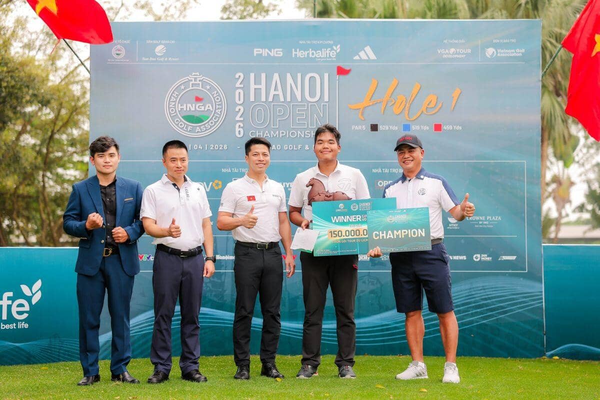 Nguyễn Đức Sơn đăng quang giải Vô địch Golf Chuyên nghiệp Hà Nội Mở rộng 2026