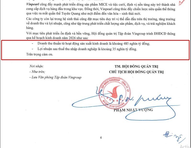 Không chỉ Vinhomes, Vingroup cũng điều chỉnh mục tiêu doanh thu lên gần nửa triệu tỷ đồng