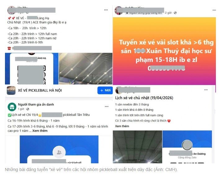 Pickleball thoái trào tại Hà Nội
