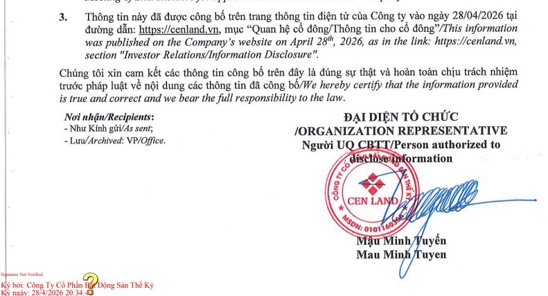 Shark Hưng chính thức từ nhiệm khỏi HĐQT tại Cen Land (CRE)