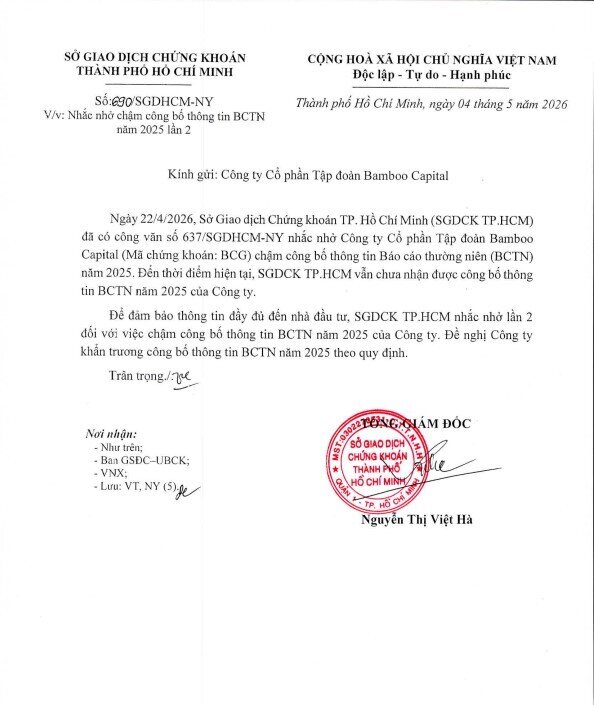 Cảnh báo: Hơn 1,2 tỷ cổ phiếu BCG và TCD có thể bị hủy niêm yết trong thời gian tới