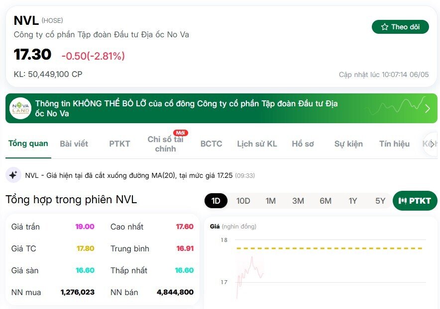 Hấp thụ 22 triệu cổ phiếu giá sàn: Dòng tiền kỳ vọng gì ở Novaland?