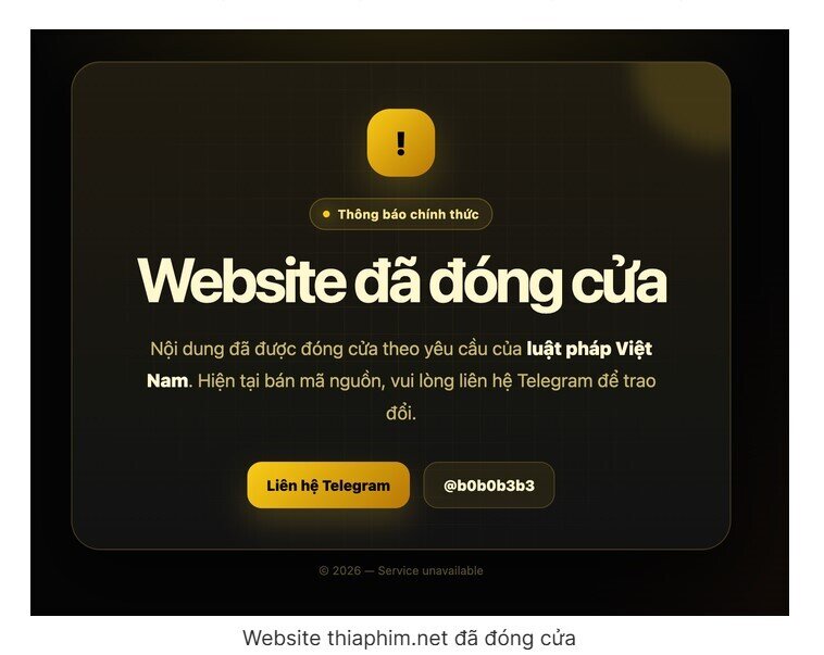 Loạt website phim lậu tại Việt Nam bất ngờ đóng cửa