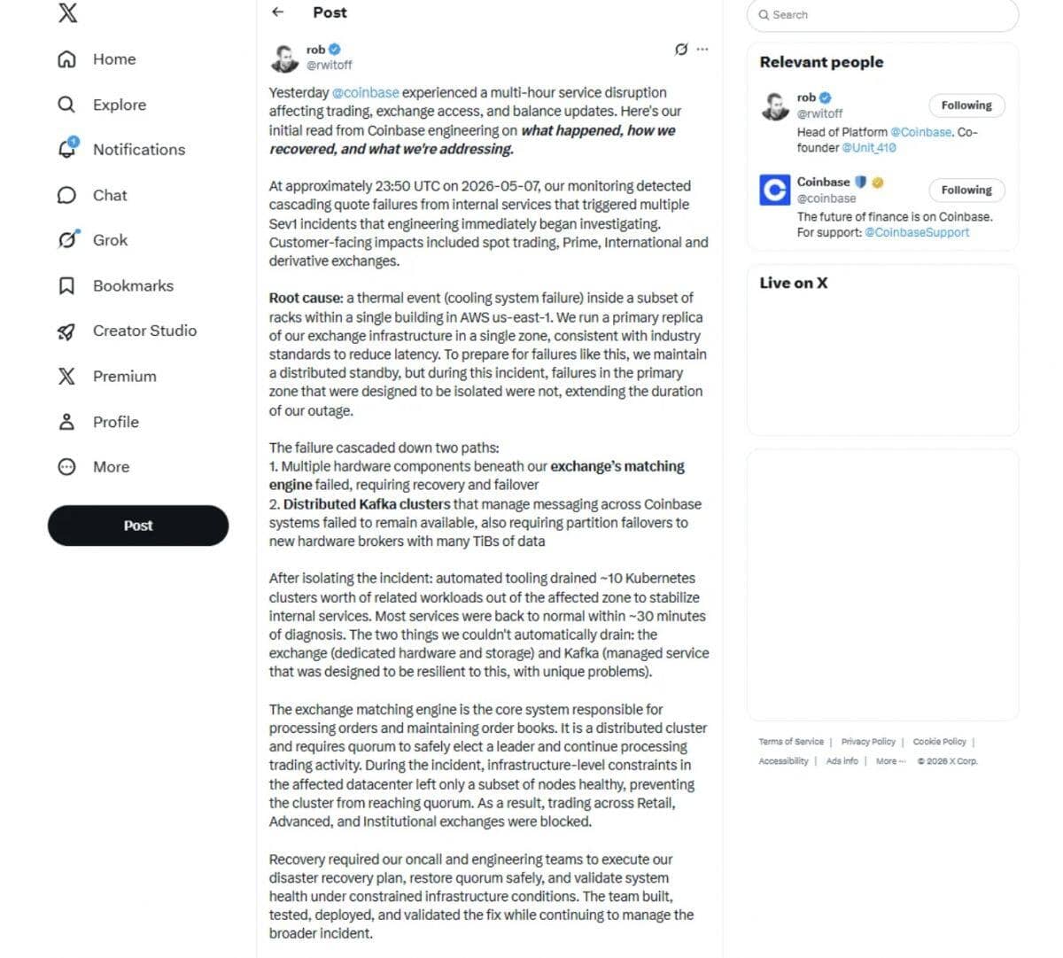 Coinbase chìm trong khủng hoảng: Lỗ đậm, sa thải 14% nhân sự và tê liệt giao dịch nhiều giờ
