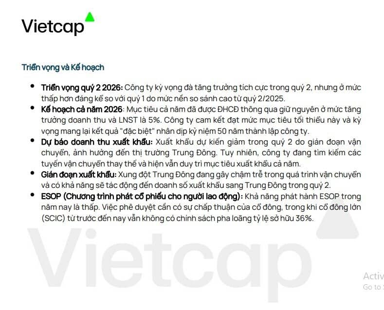 Biên lợi nhuận gộp của Vinamilk có thể sẽ giảm nhẹ trong các quý tới do áp lực giá nguyên liệu gia tăng