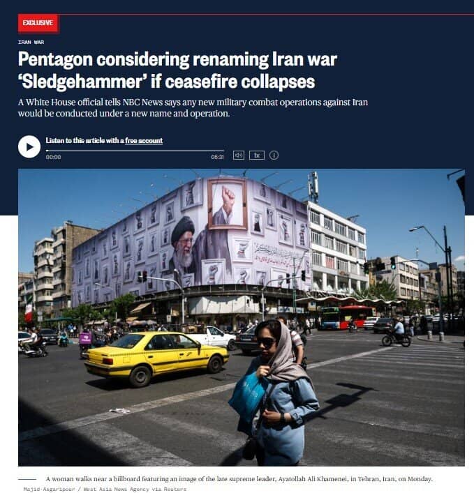 Mỹ tính đổi tên chiến dịch tấn công Iran nếu thỏa thuận ngừng bắn đổ vỡ, nguy cơ chiến sự tái diễn