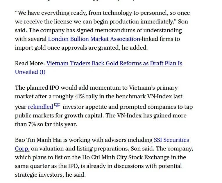 Bảo Tín Mạnh Hải chuẩn bị IPO và niêm yết HOSE?