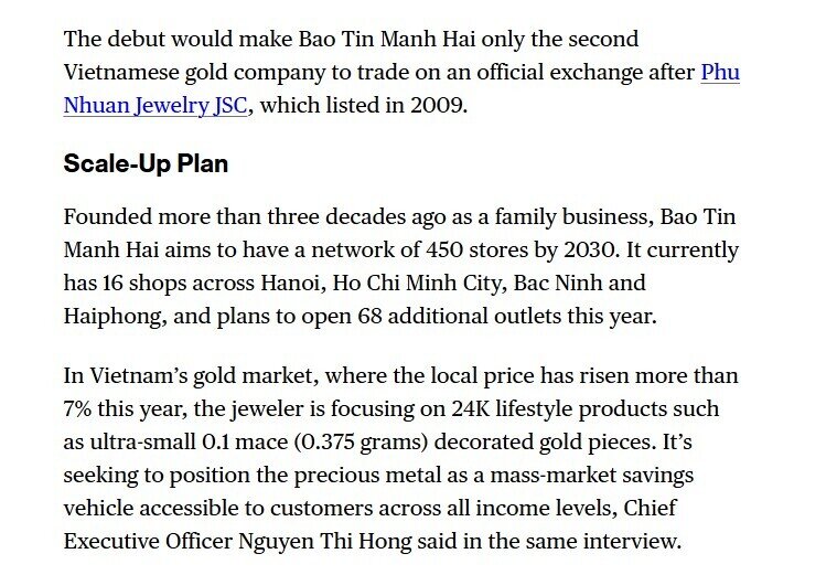 Bảo Tín Mạnh Hải chuẩn bị IPO và niêm yết HOSE?