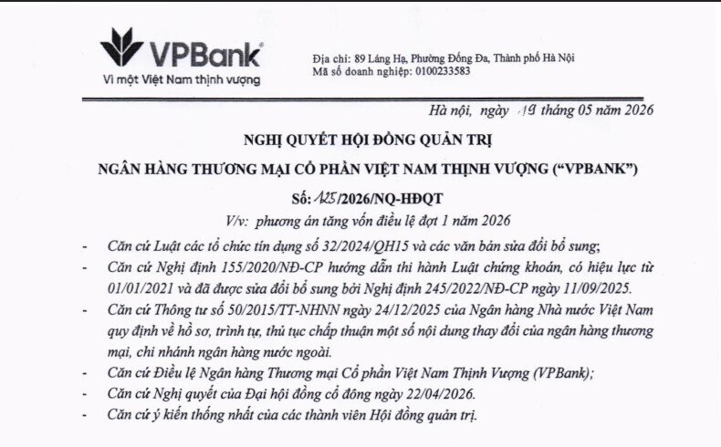 Thêm một ngân hàng chuẩn bị nâng vốn điều lệ lên 100.000 tỷ đồng
