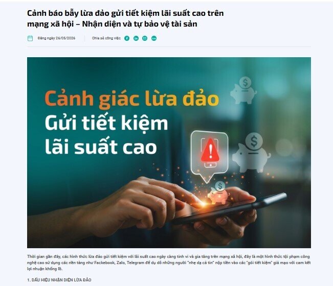 Ngân hàng lên tiếng về mức lãi suất tiết kiệm tới 20%/năm