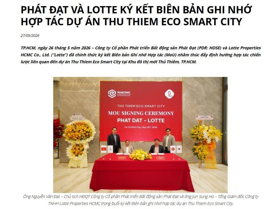 Phát Đạt "bắt tay" Lotte làm dự án 11 tòa tháp cao 50 tầng tại Thủ Thiêm