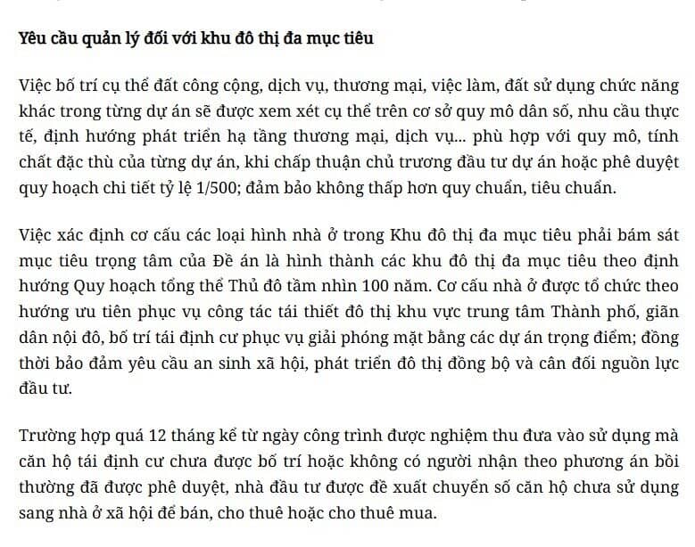 Hà Nội: Mua nhà ở KĐT đa mục tiêu sau 3 năm mới được bán