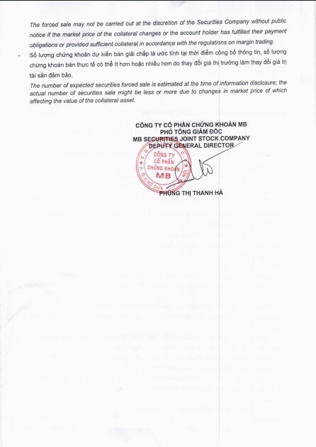 Chủ tịch DIC Corp (DIG) tiếp tục bị call margin