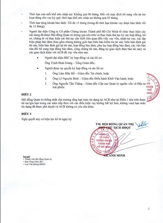 HSC được cấp hạn mức tín dụng 6.000 tỷ đồng