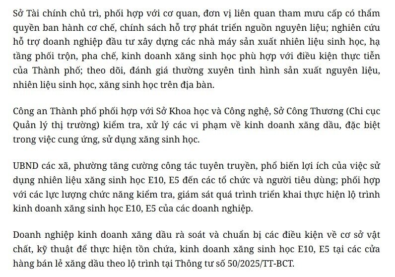 Hà Nội phát thông báo quan trọng về xăng sinh học E10