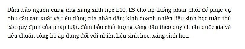 Hà Nội phát thông báo quan trọng về xăng sinh học E10