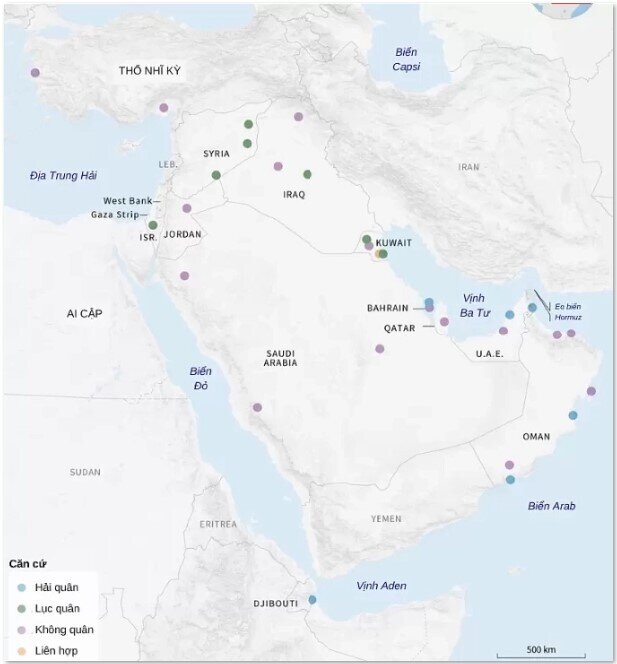 Iran tuyên bố tập kích căn cứ không quân Mỹ