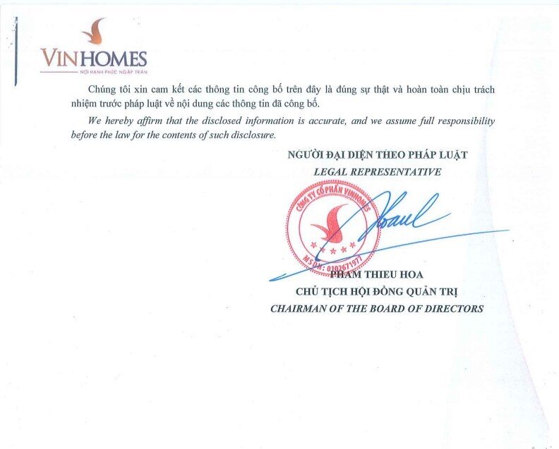 Vinhomes (VHM) cơ cấu danh mục công ty con