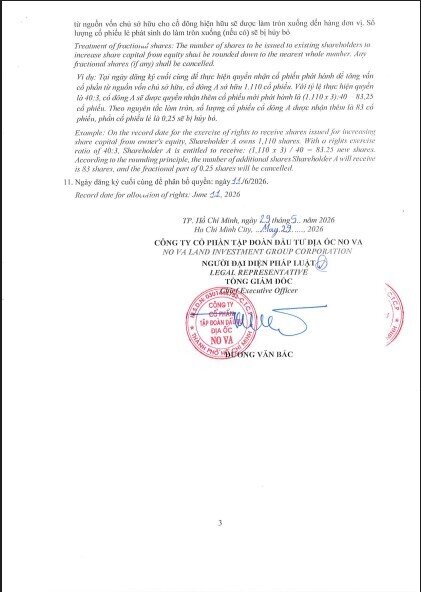 Cổ đông Novaland (NVL) sắp nhận cổ phiếu thưởng