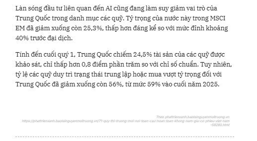 FTSE mở cửa nhưng tiền lớn chưa vào, 71% quỹ thị trường mới nổi vẫn đứng ngoài cổ phiếu Việt