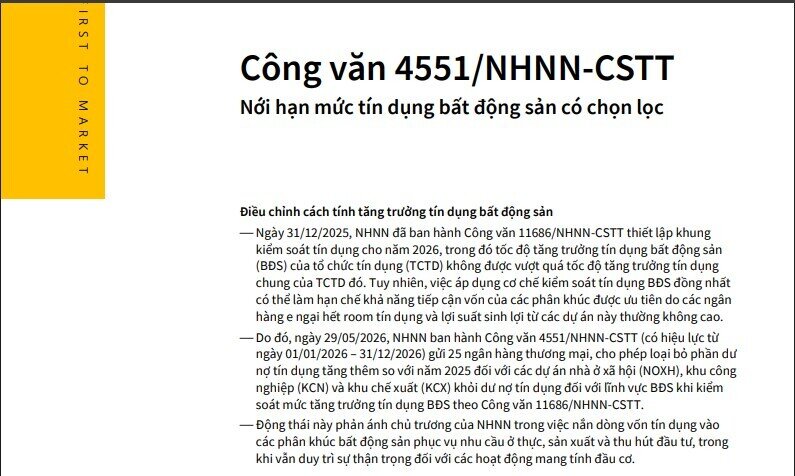 3 ngành được kỳ vọng hưởng lợi khi tín dụng BĐS được nới lỏng
